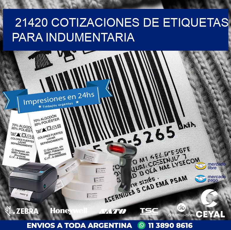 21420 COTIZACIONES DE ETIQUETAS PARA INDUMENTARIA