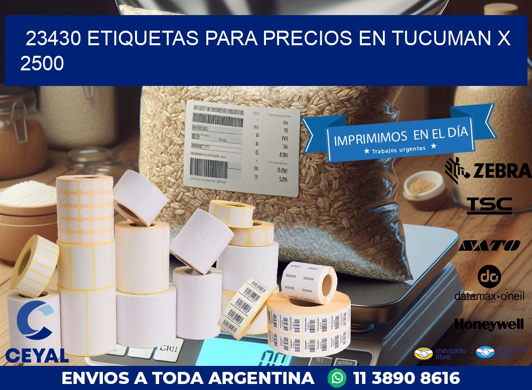 23430 ETIQUETAS PARA PRECIOS EN TUCUMAN X 2500