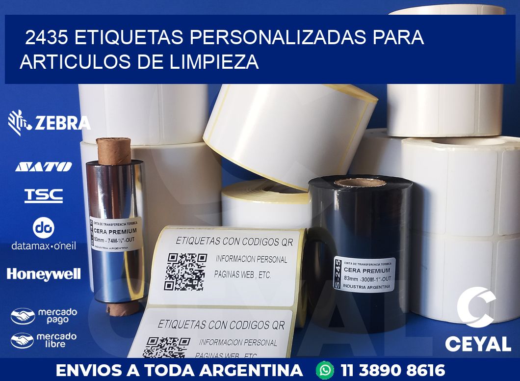 2435 ETIQUETAS PERSONALIZADAS PARA ARTICULOS DE LIMPIEZA