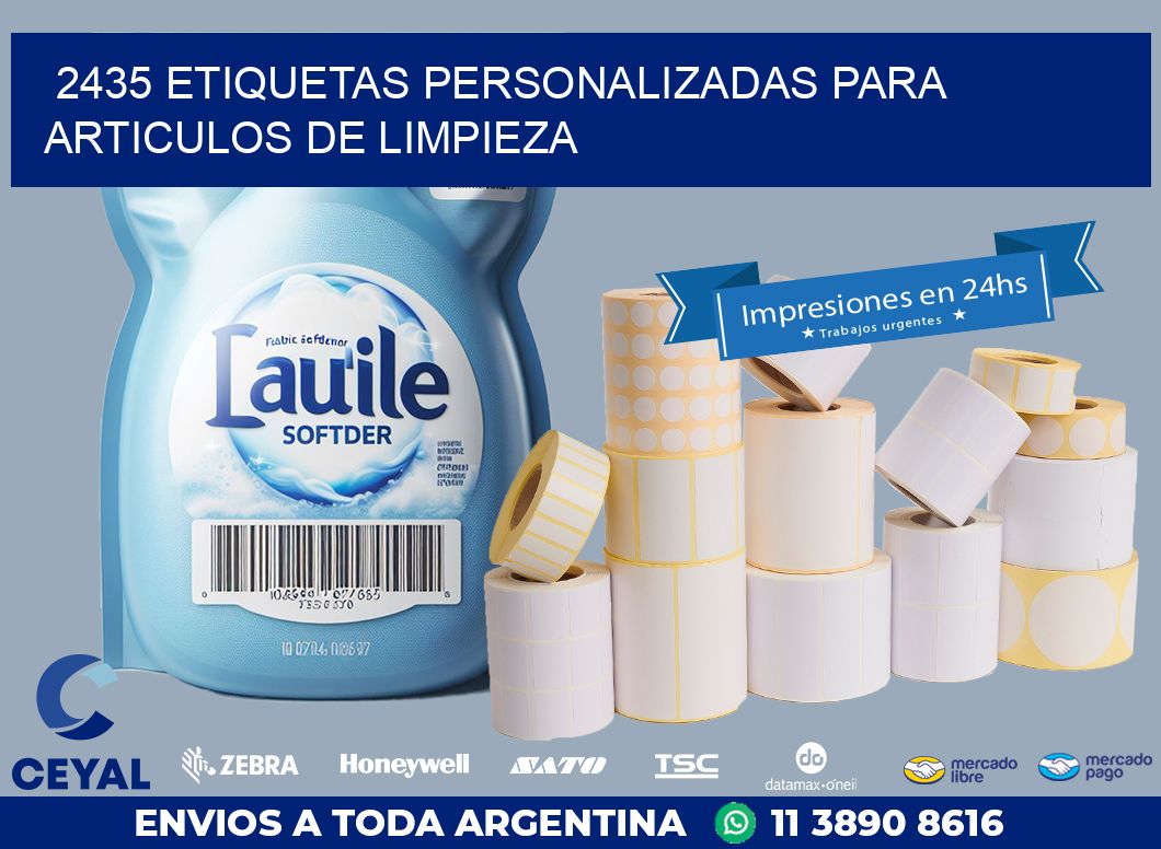 2435 ETIQUETAS PERSONALIZADAS PARA ARTICULOS DE LIMPIEZA