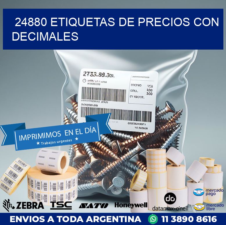 24880 ETIQUETAS DE PRECIOS CON DECIMALES