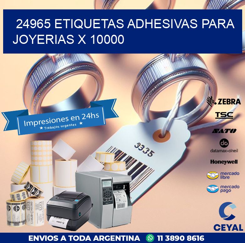 24965 ETIQUETAS ADHESIVAS PARA JOYERIAS X 10000