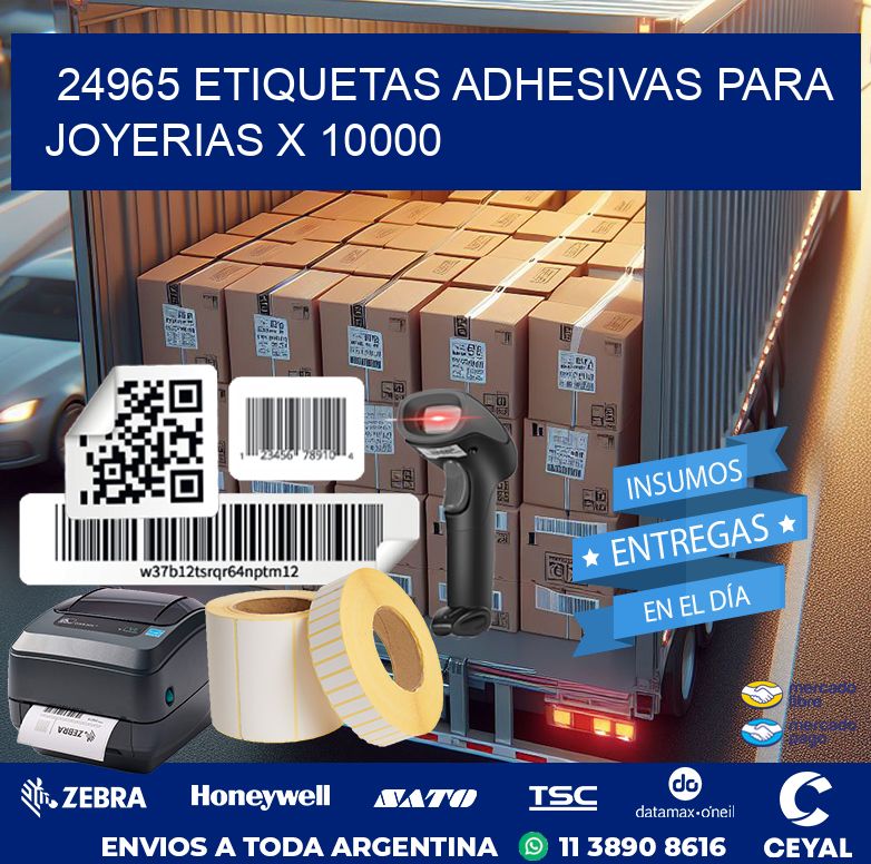 24965 ETIQUETAS ADHESIVAS PARA JOYERIAS X 10000
