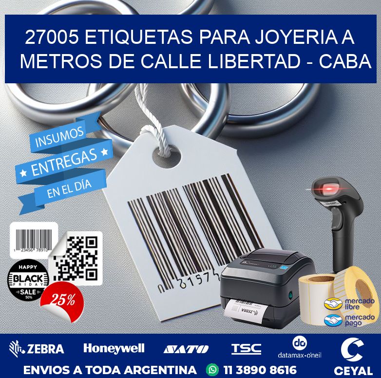 27005 ETIQUETAS PARA JOYERIA A METROS DE CALLE LIBERTAD – CABA