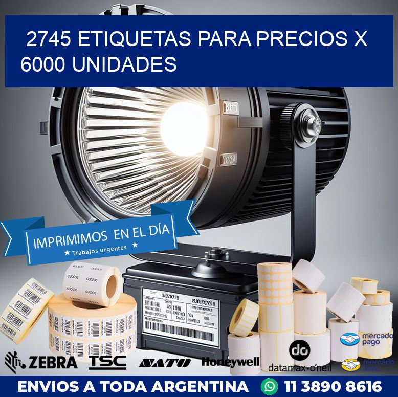 2745 ETIQUETAS PARA PRECIOS X 6000 UNIDADES