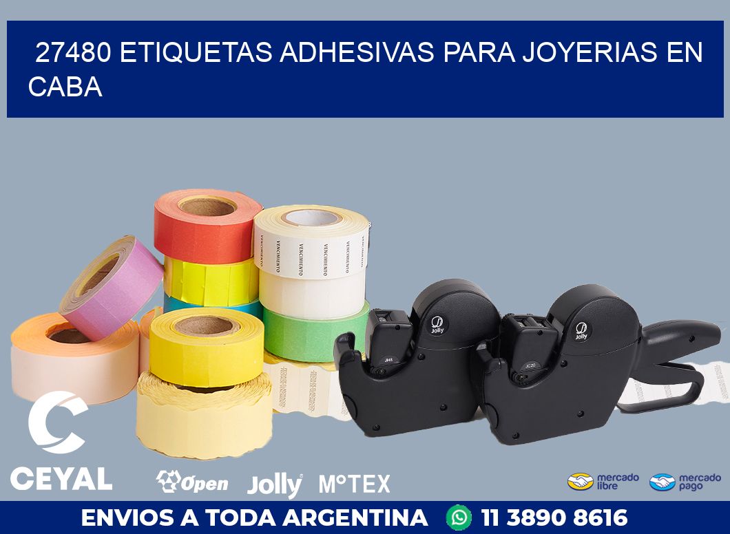 27480 ETIQUETAS ADHESIVAS PARA JOYERIAS EN CABA