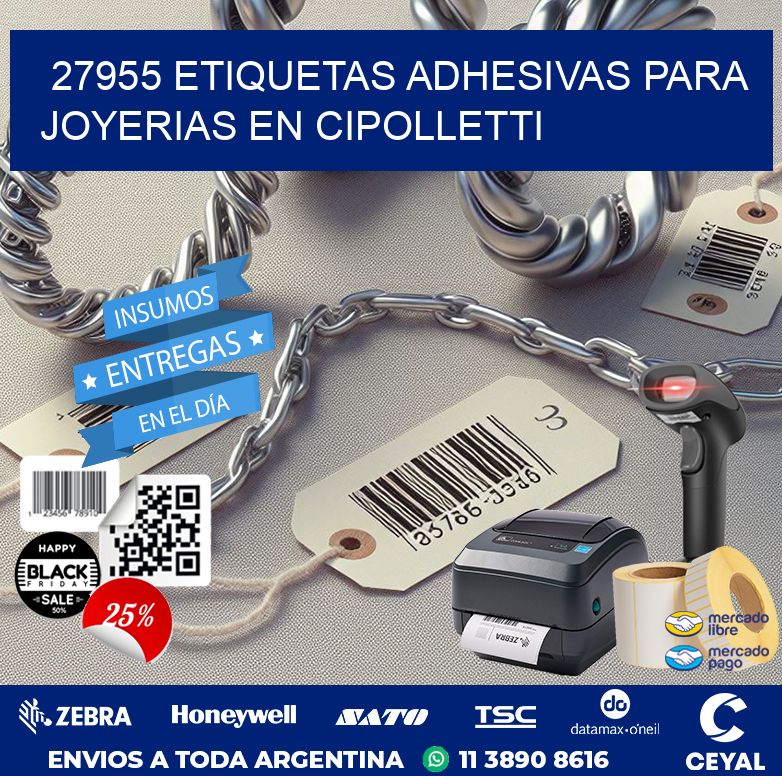 27955 ETIQUETAS ADHESIVAS PARA JOYERIAS EN CIPOLLETTI