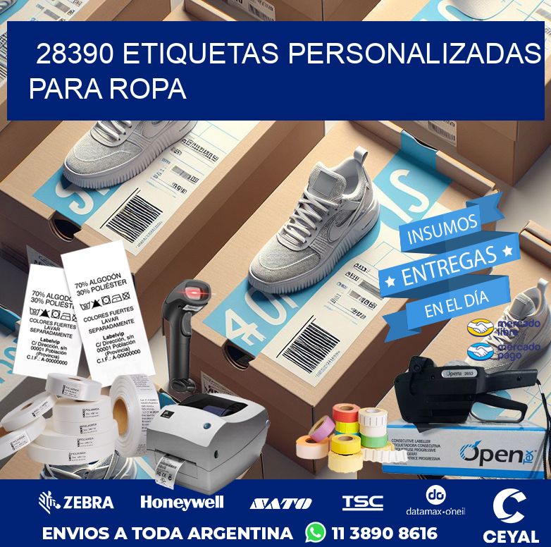28390 ETIQUETAS PERSONALIZADAS PARA ROPA