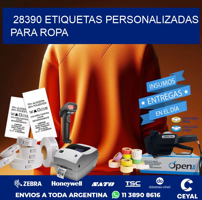 28390 ETIQUETAS PERSONALIZADAS PARA ROPA
