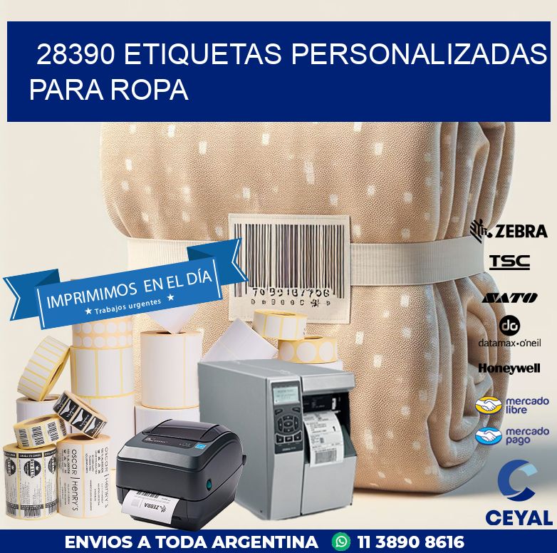 28390 ETIQUETAS PERSONALIZADAS PARA ROPA