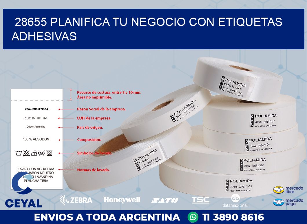 28655 PLANIFICA TU NEGOCIO CON ETIQUETAS ADHESIVAS