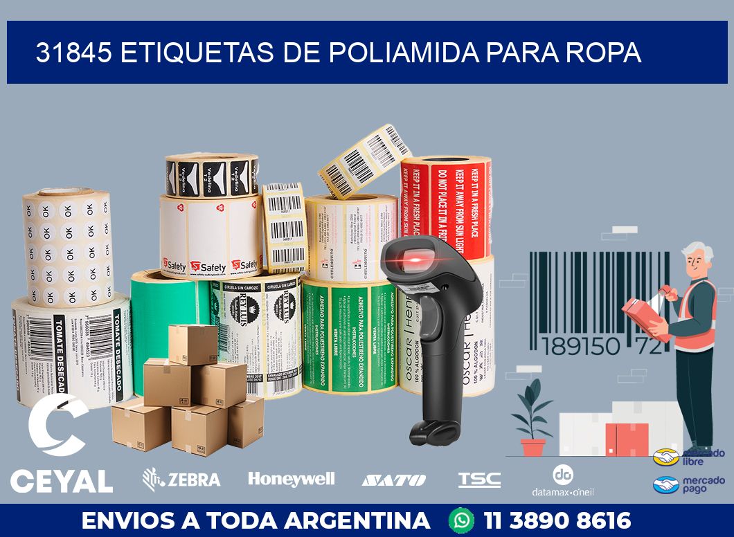 31845 ETIQUETAS DE POLIAMIDA PARA ROPA