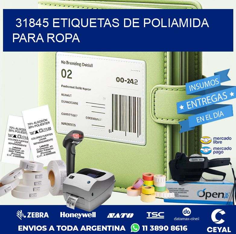 31845 ETIQUETAS DE POLIAMIDA PARA ROPA
