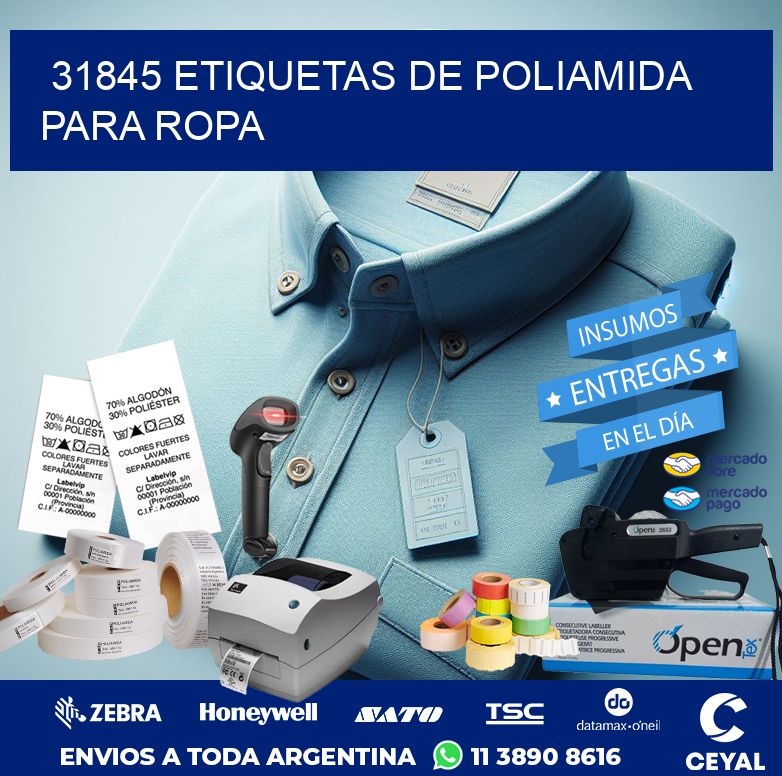 31845 ETIQUETAS DE POLIAMIDA PARA ROPA