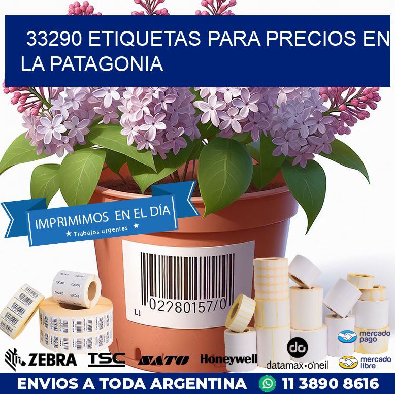33290 ETIQUETAS PARA PRECIOS EN LA PATAGONIA