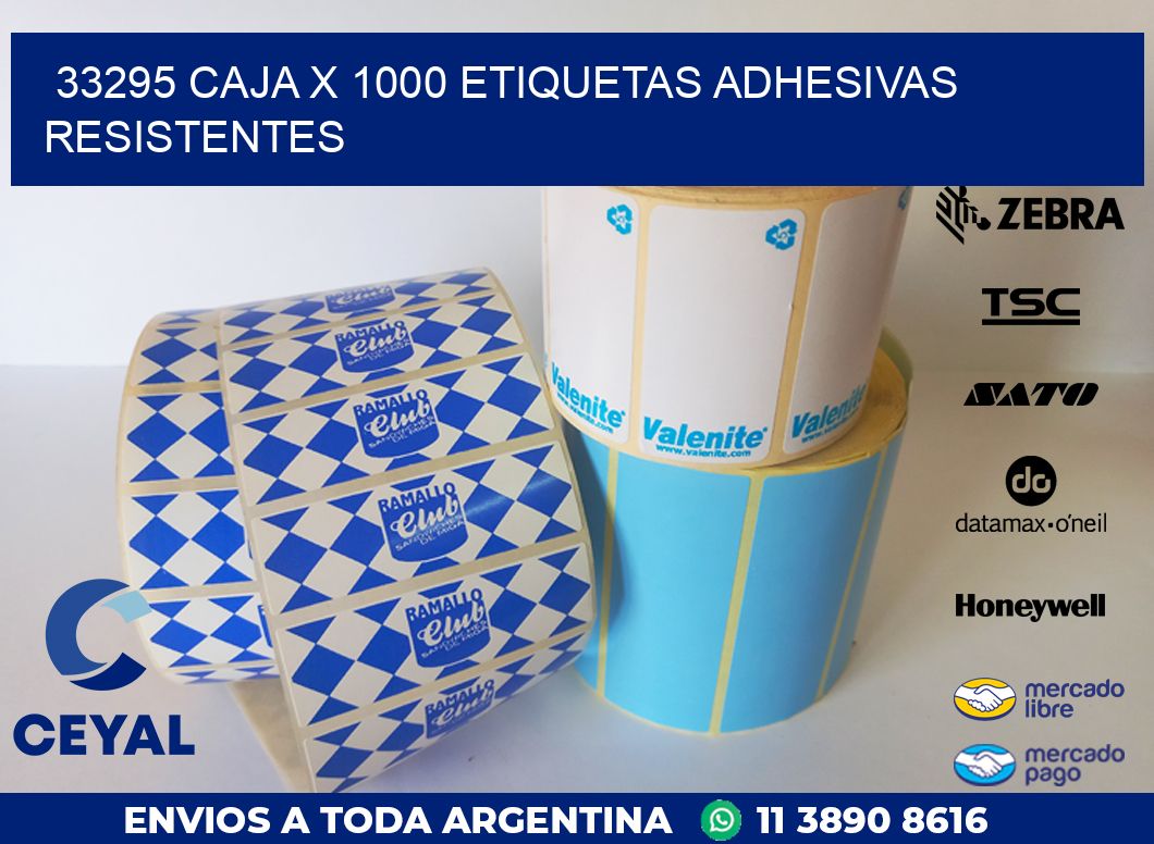 33295 CAJA X 1000 ETIQUETAS ADHESIVAS RESISTENTES