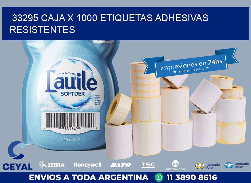 33295 CAJA X 1000 ETIQUETAS ADHESIVAS RESISTENTES