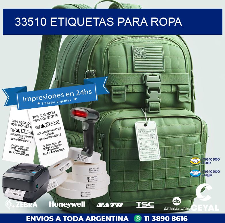 33510 ETIQUETAS PARA ROPA