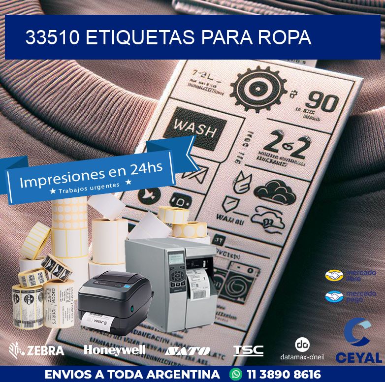 33510 ETIQUETAS PARA ROPA