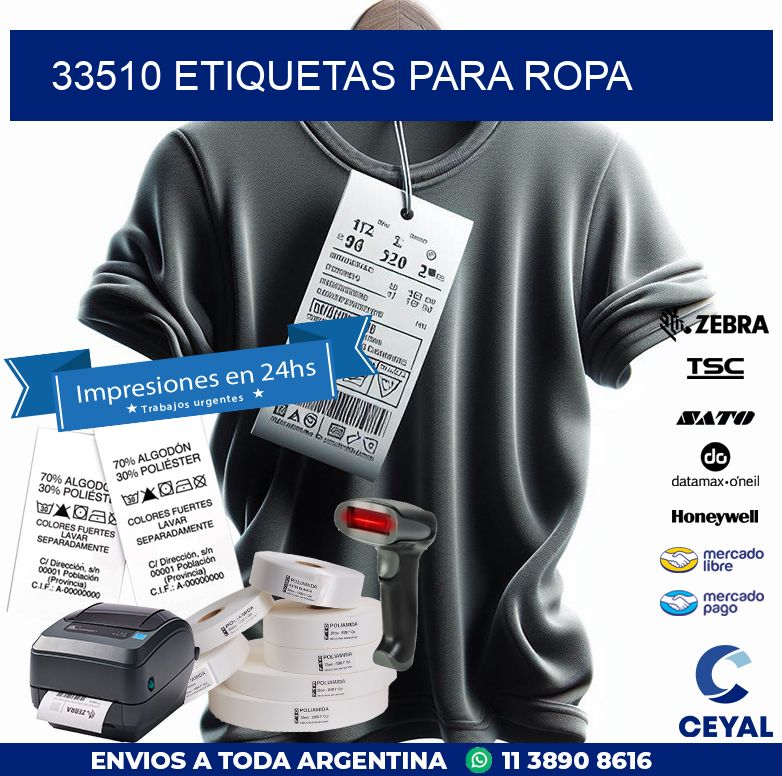 33510 ETIQUETAS PARA ROPA