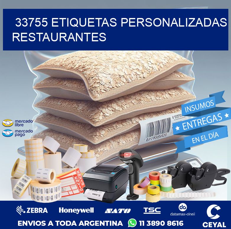 33755 ETIQUETAS PERSONALIZADAS RESTAURANTES