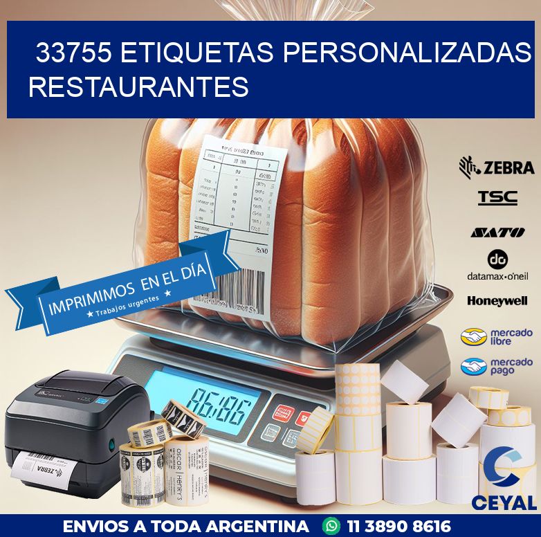 33755 ETIQUETAS PERSONALIZADAS RESTAURANTES