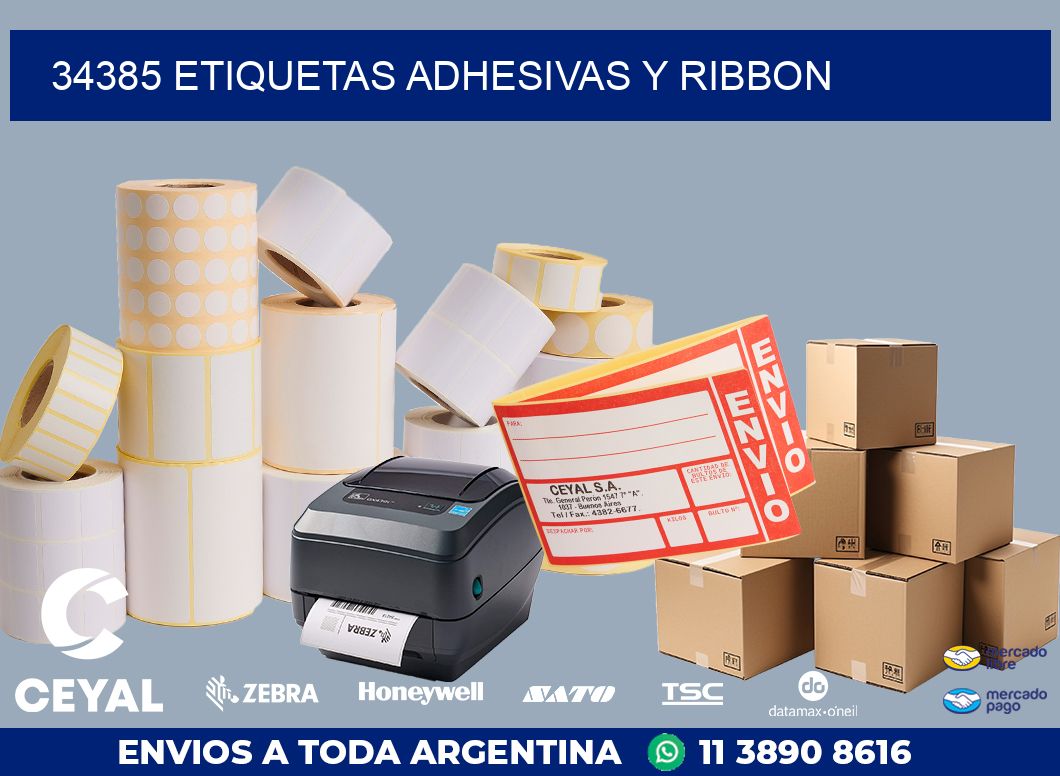 34385 ETIQUETAS ADHESIVAS Y RIBBON
