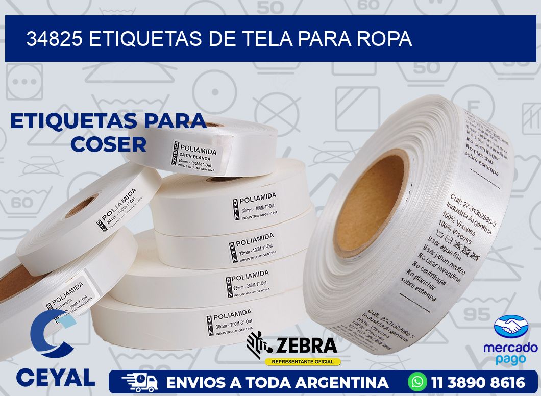 34825 ETIQUETAS DE TELA PARA ROPA