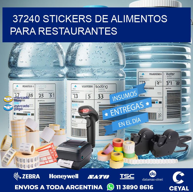 37240 STICKERS DE ALIMENTOS PARA RESTAURANTES