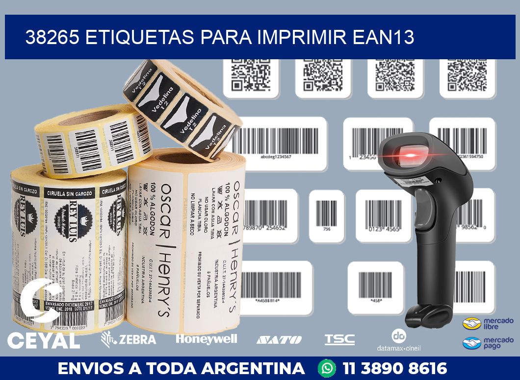 38265 ETIQUETAS PARA IMPRIMIR EAN13
