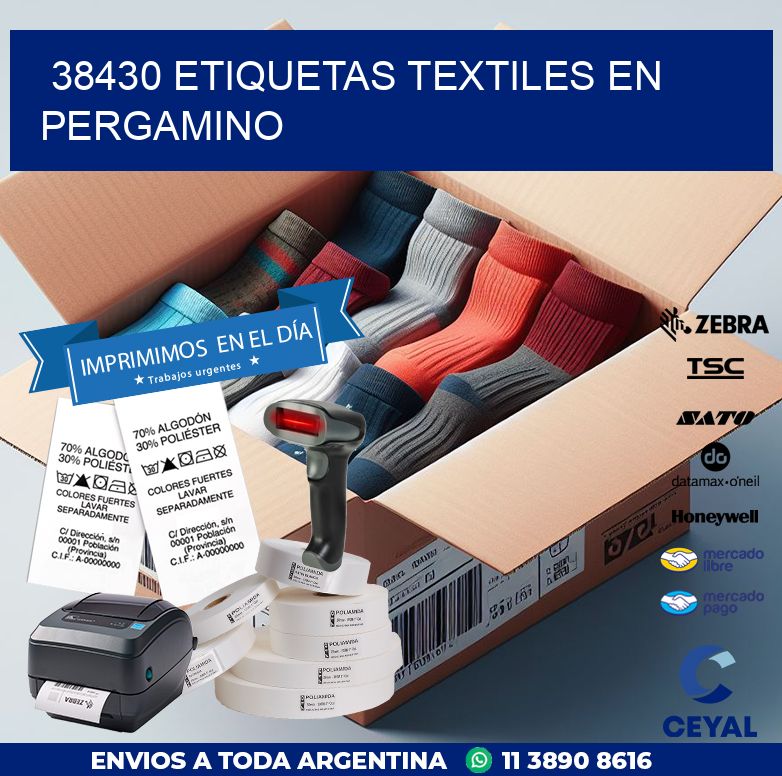 38430 ETIQUETAS TEXTILES EN PERGAMINO