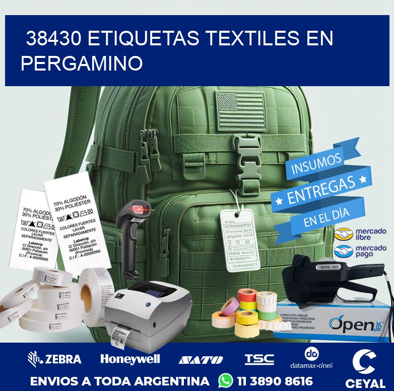 38430 ETIQUETAS TEXTILES EN PERGAMINO