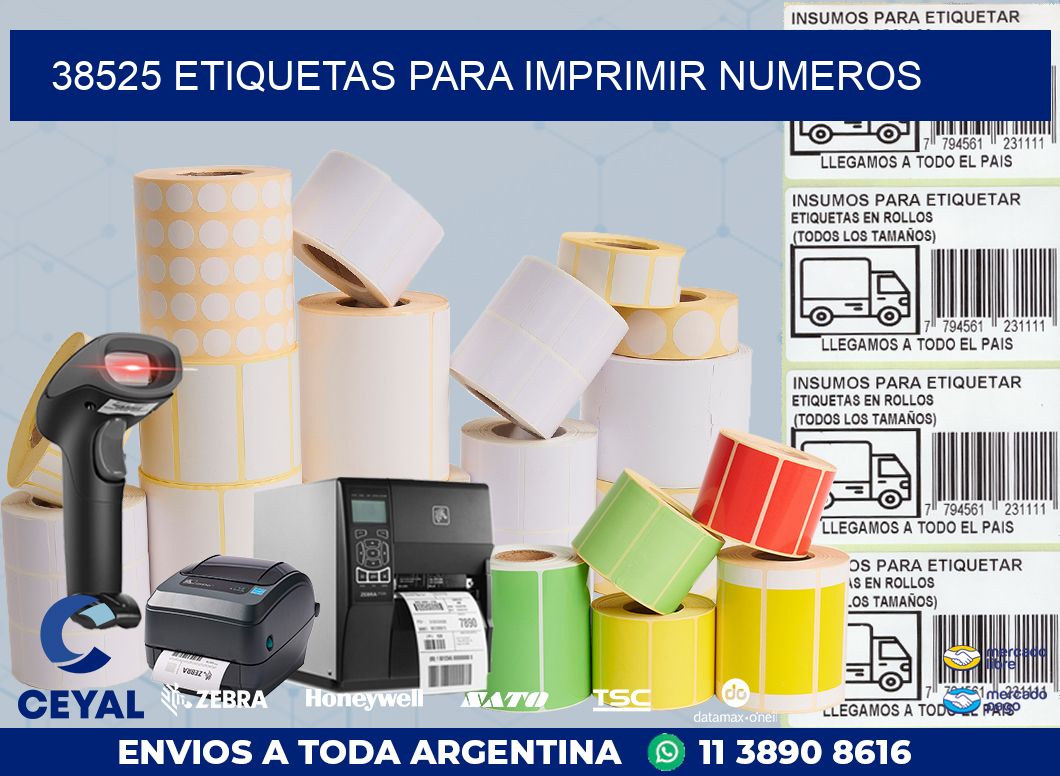 38525 ETIQUETAS PARA IMPRIMIR NUMEROS
