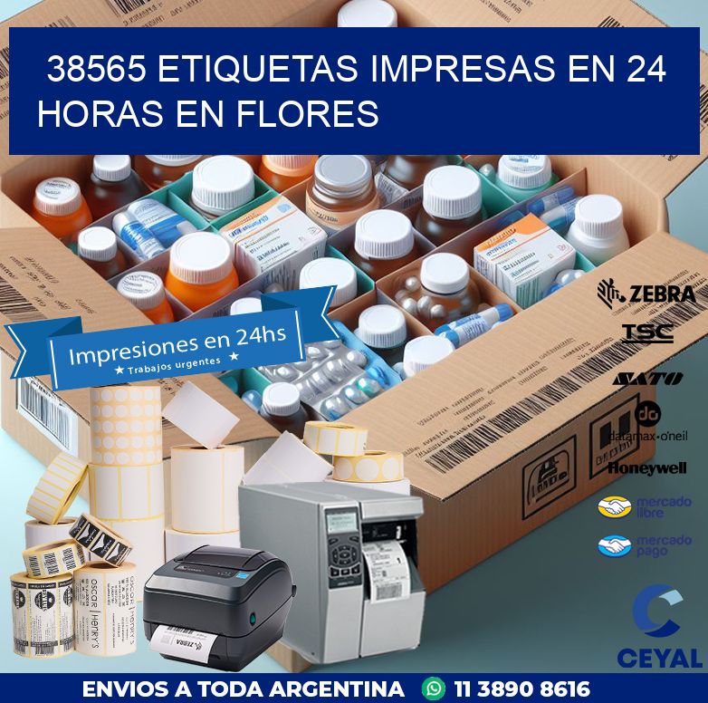 38565 ETIQUETAS IMPRESAS EN 24 HORAS EN FLORES