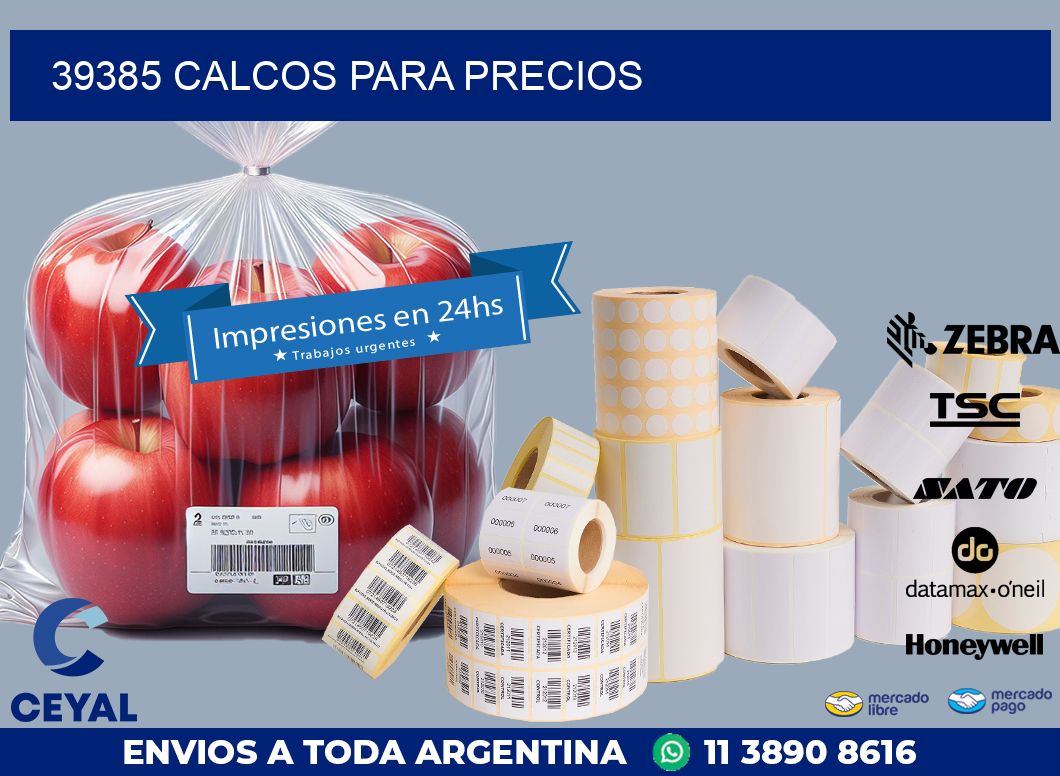 39385 CALCOS PARA PRECIOS