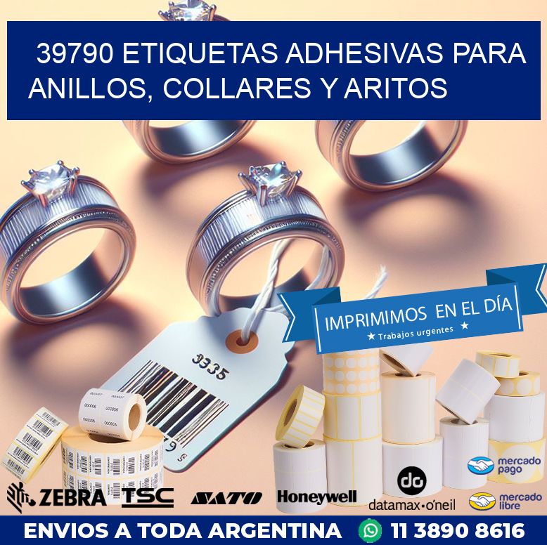 39790 ETIQUETAS ADHESIVAS PARA ANILLOS, COLLARES Y ARITOS