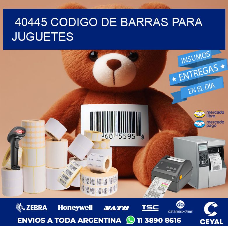 40445 CODIGO DE BARRAS PARA JUGUETES