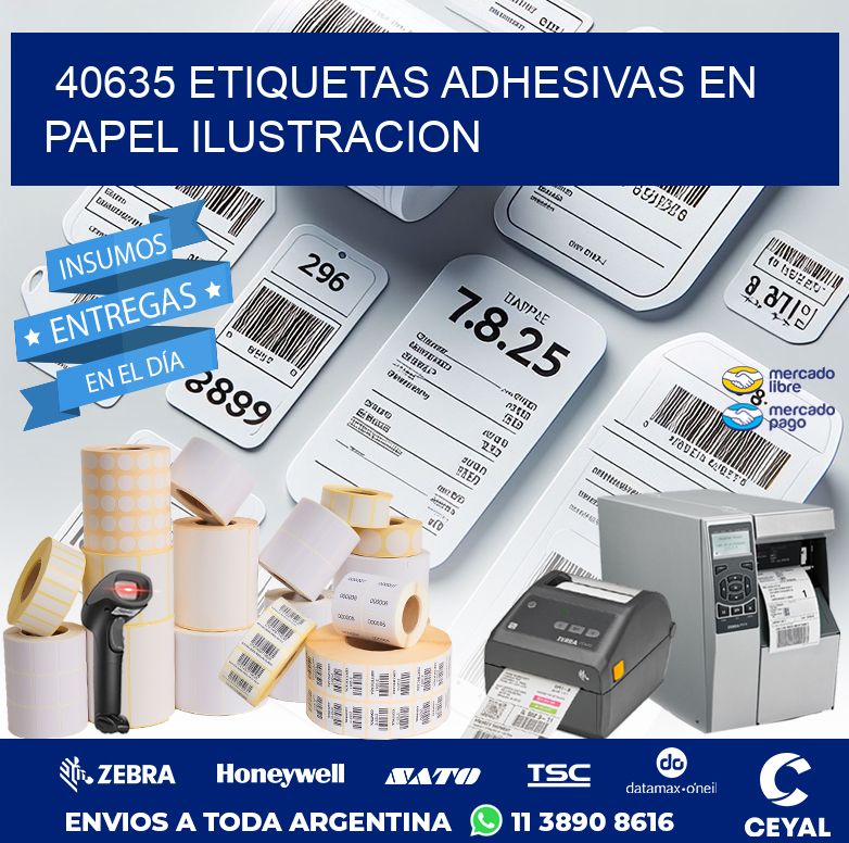 40635 ETIQUETAS ADHESIVAS EN PAPEL ILUSTRACION