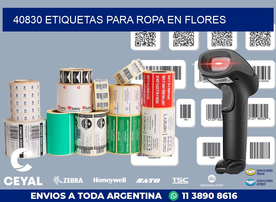 40830 ETIQUETAS PARA ROPA EN FLORES
