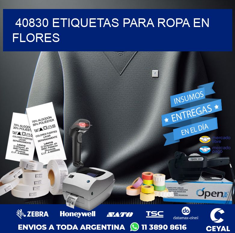 40830 ETIQUETAS PARA ROPA EN FLORES