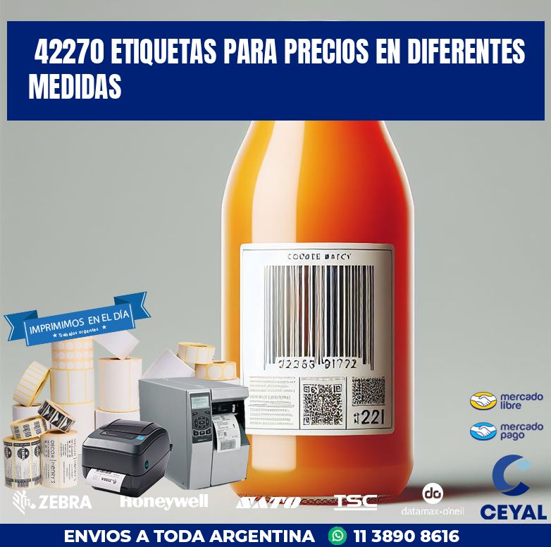 42270 ETIQUETAS PARA PRECIOS EN DIFERENTES MEDIDAS