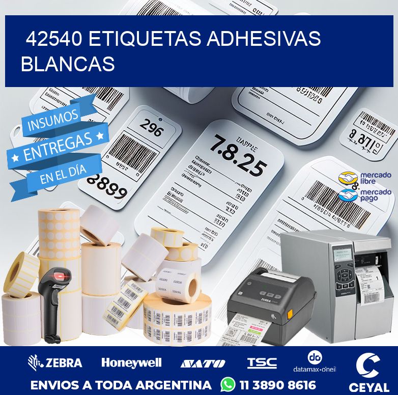 42540 ETIQUETAS ADHESIVAS BLANCAS