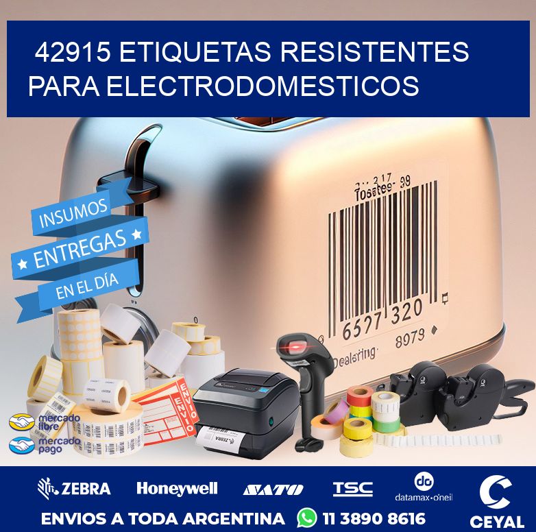 42915 ETIQUETAS RESISTENTES PARA ELECTRODOMESTICOS