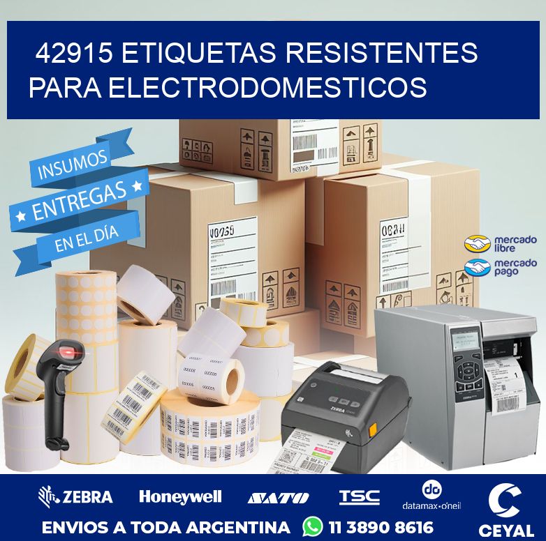 42915 ETIQUETAS RESISTENTES PARA ELECTRODOMESTICOS