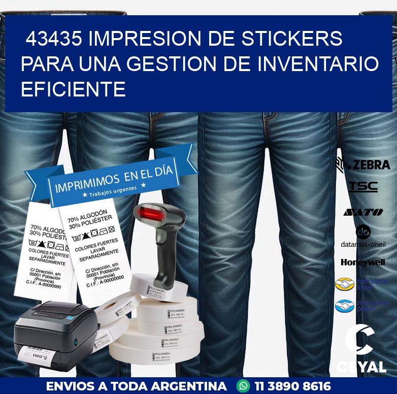 43435 IMPRESION DE STICKERS PARA UNA GESTION DE INVENTARIO EFICIENTE