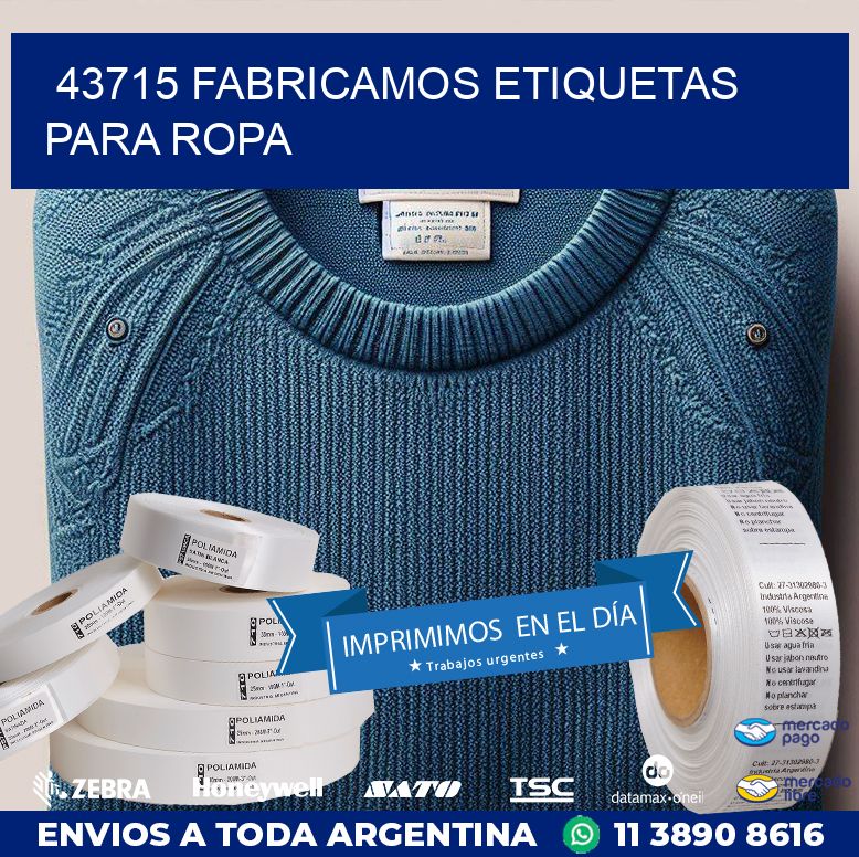 43715 FABRICAMOS ETIQUETAS PARA ROPA