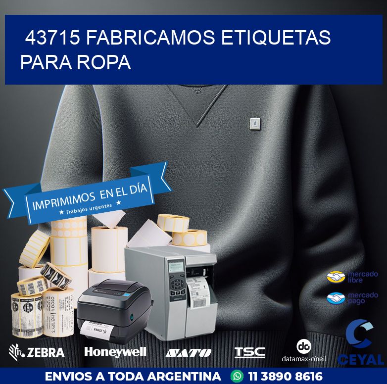43715 FABRICAMOS ETIQUETAS PARA ROPA