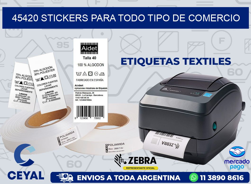 45420 STICKERS PARA TODO TIPO DE COMERCIO