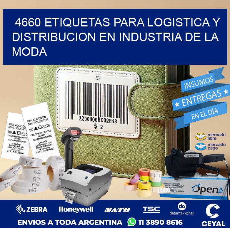 4660 ETIQUETAS PARA LOGISTICA Y DISTRIBUCION EN INDUSTRIA DE LA MODA