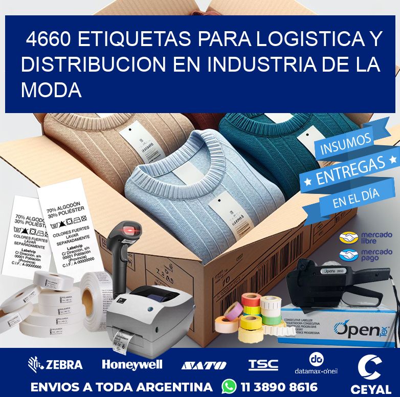 4660 ETIQUETAS PARA LOGISTICA Y DISTRIBUCION EN INDUSTRIA DE LA MODA